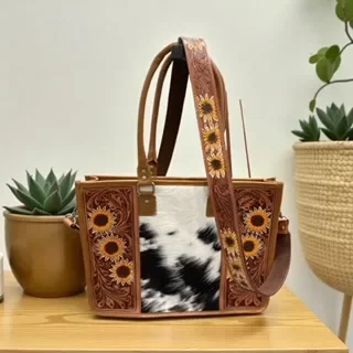 Cowhide handbag