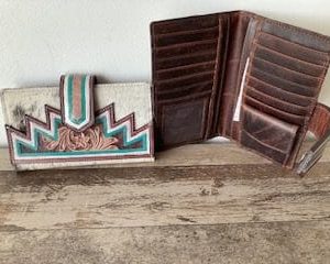 Aztec wallet cowhide may vary