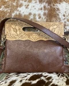 Embossed crossbody 12x10"