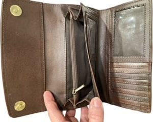 Alternative view of Cowhide with carving wallet