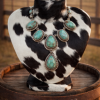 Cowhide necklace bust
