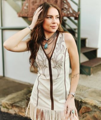 Suede dress