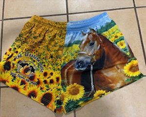 Sunflower horse footy shorts