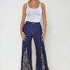 Boho flared denim jeans