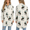 Creme horse print shacket plus sizes