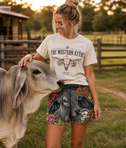 Alternative view of Brahman face adult footy shorts