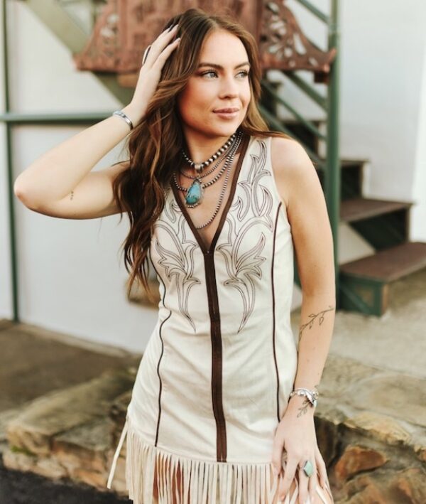 Suede dress