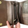 Cowhide with carving wallet