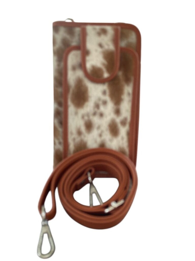 Phone wallet tan 5, 8.5×5″