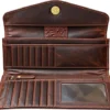 Western Tooled Leather Trifold Wallets