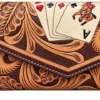 Western Tooled Leather Trifold Wallets